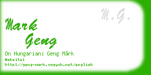 mark geng business card
